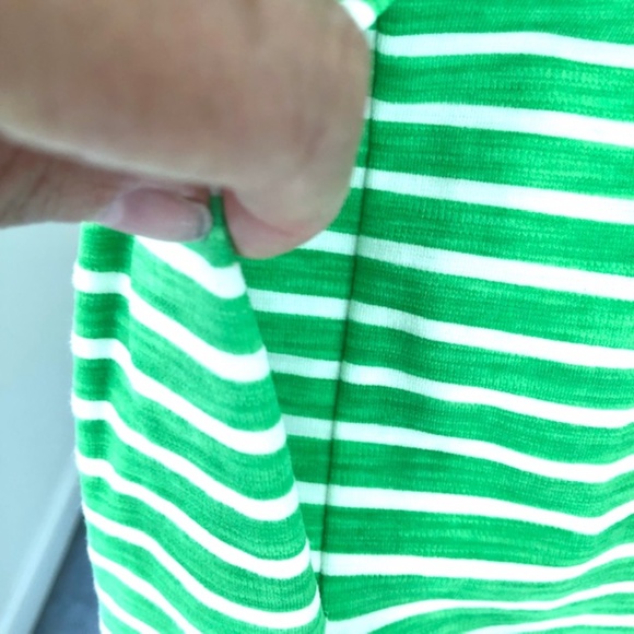 J.Crew Green Striped Sleeveless Dress with Pockets - Picture 6 of 10